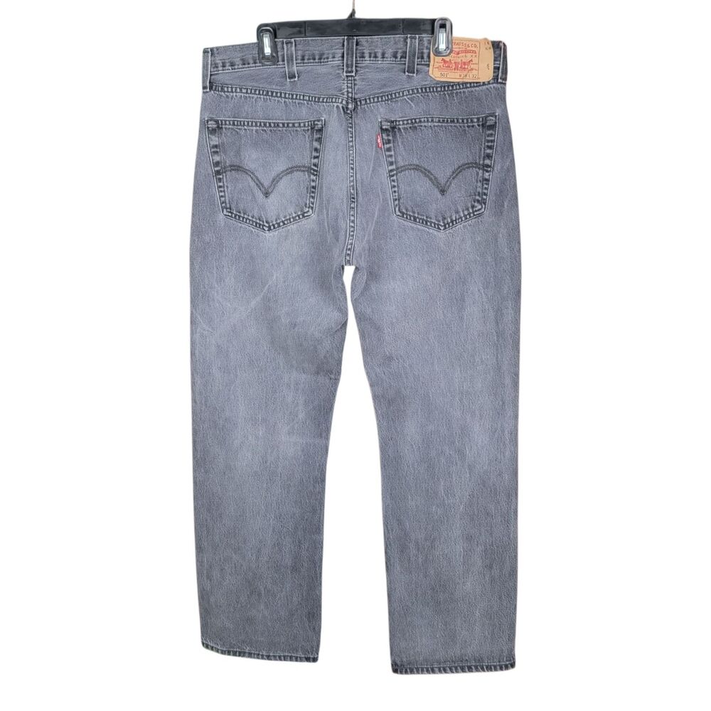 Vintage Levi's Jeans Men's 36x30 501 XX Straight Fit Button-Fly Y2K Black Faded